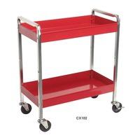 2 Tray Level Heavy Duty Trolley and Drawer 80kg Cap 760L x 410w x 900h