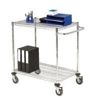 2-Tier Chrome Mobile Trolley 372995