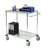 2-Tier Chrome Mobile Trolley 373005