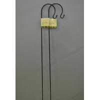 2 x Black Metal Border Hooks (1.2m) by Gardman