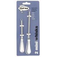 2 piece mini whisk set for stirring whipping and blending