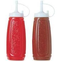 2 Pack Of Red & Brown Sauce Bottles