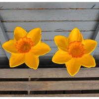 2 x Cast Iron Daffodil Wild Bird Feeders by Gardman