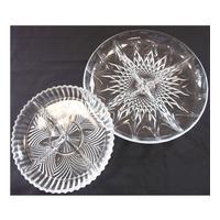 2 glass snack bowls