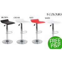 2 x Brown Onyx Gas Lift Bar Stools