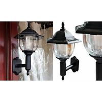 2 x Solar Powered Victorian Style Wall Lights