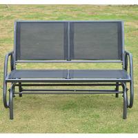 2 seater glider rocking bench with textilene cloth