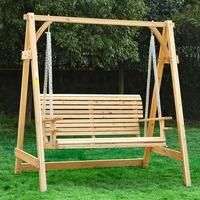 2 Seater Larch Wood Garden Swing Chair
