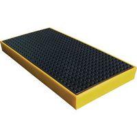 2 DRUM WORKFLOOR YELLOW BASE BLACK PLATFORM PLASTIC - H X W X DMM: 150 X 800 X