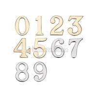 2 inch self adhesive door numeral 8 polished brass