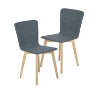 2 Set of Brook Navy Natural Dining Chairs