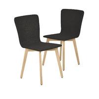 2 Set of Brook Charcoal Light Dining Chairs