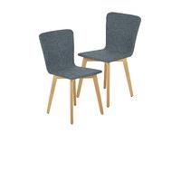 2 Set of Brook Navy Light Dining Chairs
