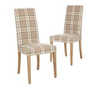 2 Denford Checked Dining Chair