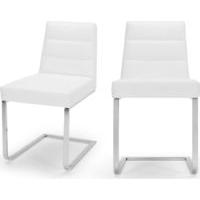 2 x ellison dining chairs ghost white