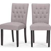 2 x flynn dining chairs pewter grey