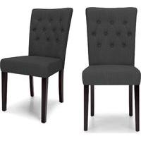 2 x Flynn Dining Chairs, Midnight Black