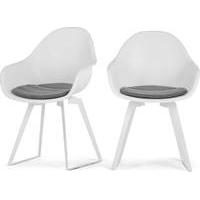 2 x Boone Dining Chairs, White