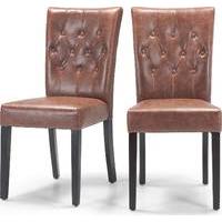 2 x flynn dining chairs chestnut