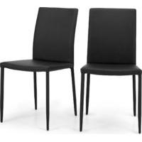 2 x braga dining chairs crow black