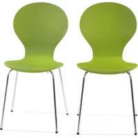 2 x Kitsch Dining Chairs, Meadow Green