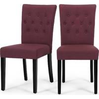 2 x flynn dining chairs merlot red and black