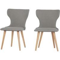 2 x Bjorg Dining Chairs, Manhattan Grey and Oak