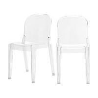 2 x Jelly Acrylic Chairs, Clear