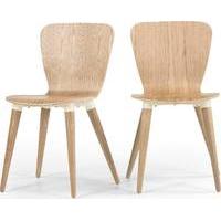2 x Edelweiss Dining Chairs, Ash and White