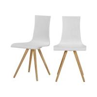 2 x devlin dining chairs white