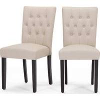 2 x flynn dining chairs putty beige