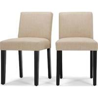 2 x wilton dining chairs biscuit beige