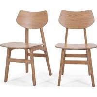 2 x Jacob Dining Chairs, Natural Ash