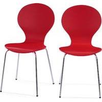 2 x kitsch dining chairs scarlet red