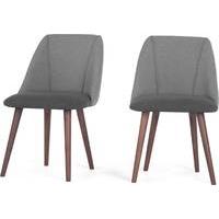 2 x Lule Dining Chairs, Marl and Hail Grey