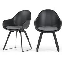 2 x boone dining chairs black