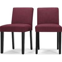 2 x wilton dining chairs merlot red