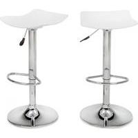 2 x Kite Adjustable Barstools, White