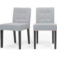 2 x hoxton dining chairs persian grey and biscuit beige