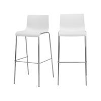 2 x Piloti Barstools, White
