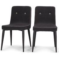 2 x Herby Dining Chairs, Midnight Black