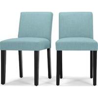 2 x wilton dining chairs teira blue