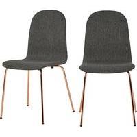 2 x Mino Dining Chairs, Pavillion Grey and Copper