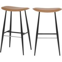 2 x Hunt Barstools, Tan