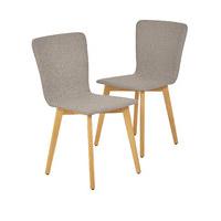 2 Set of Brook Linen Light Dining Chairs