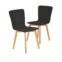 2 Set of Brook Charcoal Natural Dining Chairs