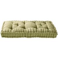 2-seater Sofa Booster Cushion, Green, Faux Suede