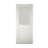 2 Panel Primed Glazed Back Door (H)1981mm (W)838mm