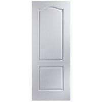 2 Panel Arched Primed Woodgrain Internal Fire Door (H)1981mm (W)762mm