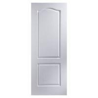 2 panel arched primed woodgrain internal fire door h1981mm w838mm